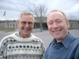 Basile Dorion et Julien Larame  l'inauguration du 25e de L'cole le Caron (16 novembre 2004)